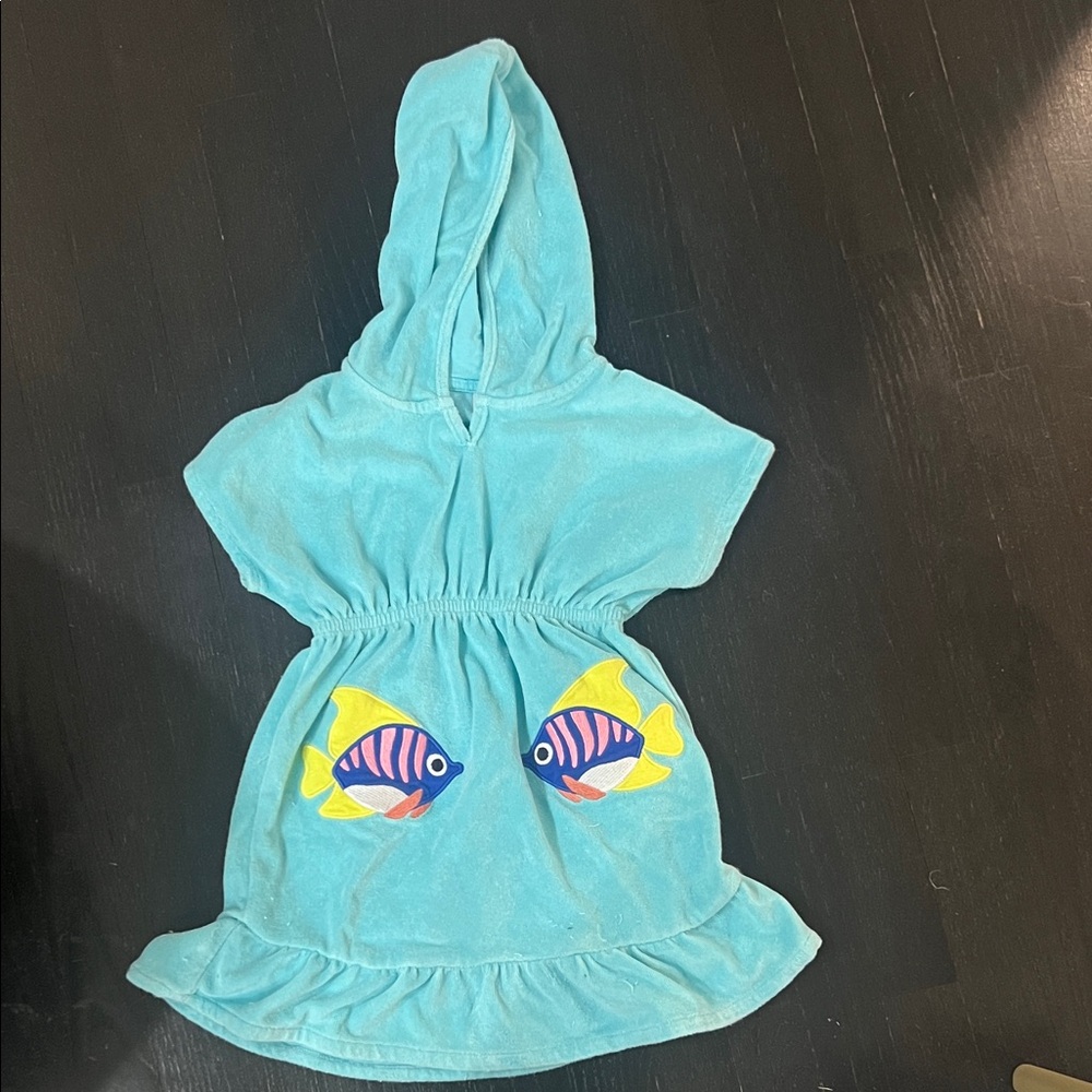 Girls Swim Cover Up with Fish Design